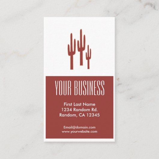 Rode cactus aanpasbare visitekaartjes (Voorkant)