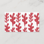 Rode Cactus Plant QR Code Visitekaartje (Voorkant)