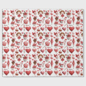 Rode Cadeaus geschenken, harten, snoep en Kind Cadeaupapier (Vlak)