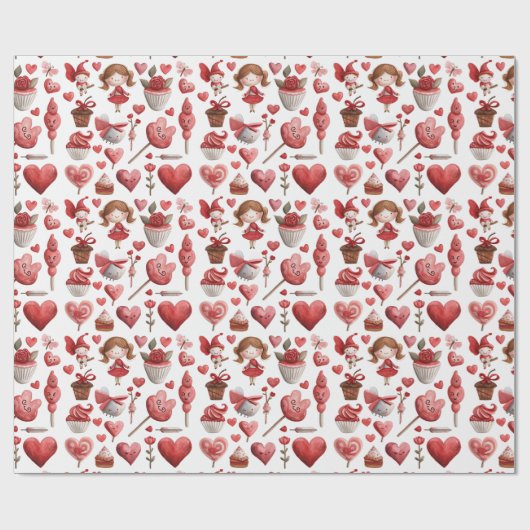 Rode Cadeaus geschenken, harten, snoep en Kind Cadeaupapier (Vlak)