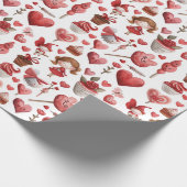 Rode Cadeaus geschenken, harten, snoep en Kind Cadeaupapier (Hoek)