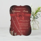 Rode Cadeaus, Kerstfeest van Bow Company Kaart (Staand voorkant)