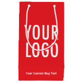 Rode cadeautas 21,5 cm Bedrijfslogo opdruk kleine  (Voorkant)