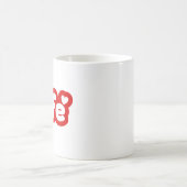 Rode "Café" Mok met hartdetail (Center)