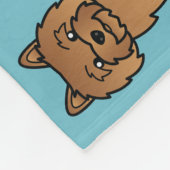 Rode Cairn Terrier Cartoon Hond Design Fleece Deken (Hoek)