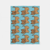 Rode Cairn Terrier Cartoon Hond Design Fleece Deken (Voorkant)