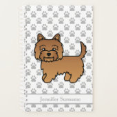 Rode Cairn Terrier Hond Met Poten & Aangepaste Naa Planner (Voorkant)