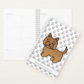 Rode Cairn Terrier Hond Met Poten & Aangepaste Naa Planner (Display)