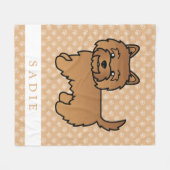 Rode Cairn Terrier Hondenillustratie & Aangepaste Fleece Deken (Voorkant (Horizontaal))