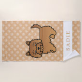 Rode Cairn Terrier Hondenillustratie & Aangepaste Strandlaken (Voorkant)