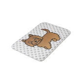 Rode Cairn Terrier Schattige Cartoon Hond Badmat (Gekanteld)