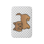 Rode Cairn Terrier Schattige Cartoon Hond Badmat (Voorkant Verticaal)