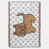 Rode Cairn Terrier Schattige Cartoon Hond Deken (Voorkant Verticaal)