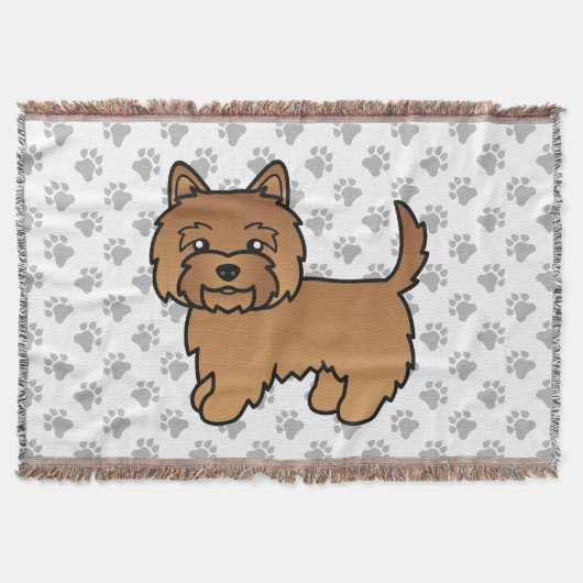 Rode Cairn Terrier Schattige Cartoon Hond Deken (Voorkant)