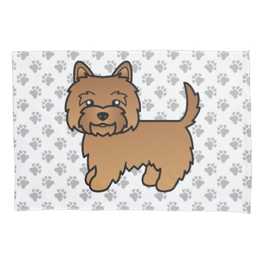 Rode Cairn Terrier Schattige Cartoon Hond Kussensloop (Voorkant)