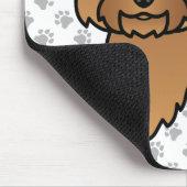 Rode Cairn Terrier Schattige Cartoon Hond Muismat (Hoek)