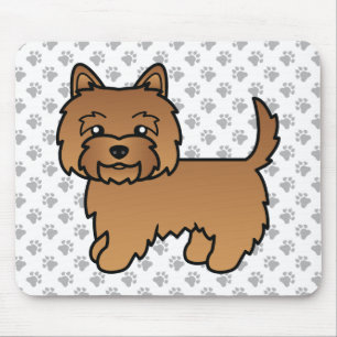 Rode Cairn Terrier Schattige Cartoon Hond Muismat