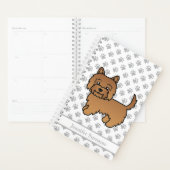 Rode Cairn Terrier Schattige Cartoon Hond & Tekst Planner (Display)