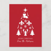 Rode Cajun Kerstvakantie Feestdagenkaart (Voorkant)