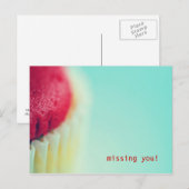 rode cakeek, vermist je! briefkaart (Voorkant / Achterkant)