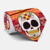Rode Calaveras-Stropdas Stropdas (Opgerold)