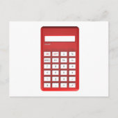 Rode calculator briefkaart (Voorkant)