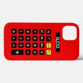 Rode calculator met toetsenblok Case-Mate iPhone case (Achterkant (horizontaal))