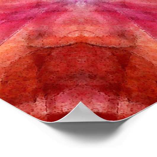 rode caleidoscoop poster (Hoek)