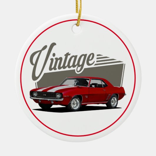  Rode Camaro Keramisch Ornament (Voorkant)