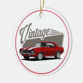  Rode Camaro Keramisch Ornament (Links)