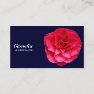 Rode Camelia - Donker Marineblauw 000033 Visitekaartje