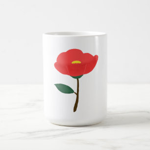Rode Camellia Bloem Botanisch Cadeau Magische Mok
