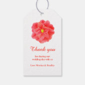 Rode camellia floral waterverf cadeau labels cadeaulabel (Achterkant)