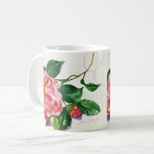 Rode Camellia-Mok Koffiemok (Voorkant links)