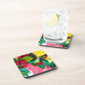 Rode Camellias bloeskunst Bier Onderzetter (Rechterzijde)