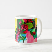 Rode Camellias bloeskunst Koffiemok (Voorkant rechts)