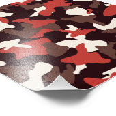 Rode camo camouflage legerpatroon foto afdruk (Hoek)