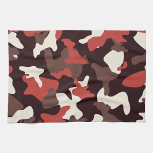 Rode camo camouflage legerpatroon theedoek