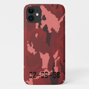 Rode Camo Patroon Roze Maroon Camouflage Case-Mate iPhone Case