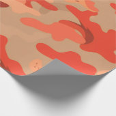 Rode camouflage cadeaupapier (Hoek)