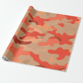 Rode camouflage cadeaupapier (Uitgerold)