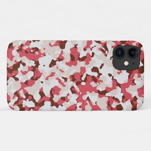 Rode camouflage Case-Mate iPhone case (Achterkant (horizontaal))