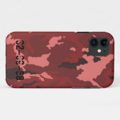 Rode camouflage Case-Mate iPhone case (Achterkant (horizontaal))