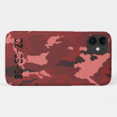 Rode camouflage Case-Mate iPhone case (Achterkant (horizontaal))