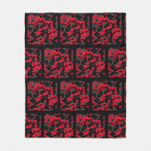 RODE CAMOUFLAGE FLEECE DEKEN (Voorkant)