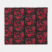 RODE CAMOUFLAGE FLEECE DEKEN (Voorkant (Horizontaal))