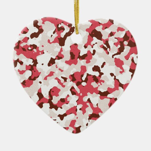 Rode camouflage keramisch ornament (Voorkant)
