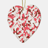 Rode camouflage keramisch ornament (Links)