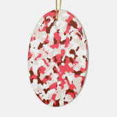 Rode camouflage keramisch ornament (Links)