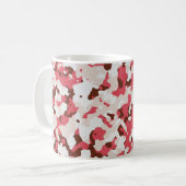 Rode camouflage koffiemok (Voorkant links)